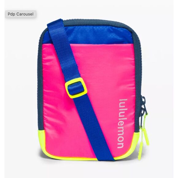 Lululemon Easy Access Crossbody Pink Highlight/Cerulean Blue/Highlight Yellow OS - Picture 1 of 7